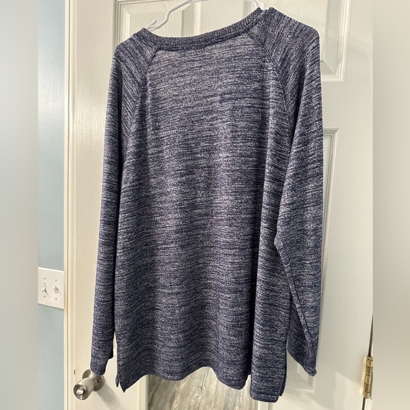 Gap Relaxed Fit Splitneck Tunic in Navy Marl - Picture 4 of 6